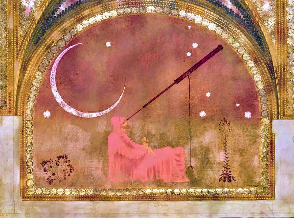 The Astronomer by Augusto Giacometti,16x12(A3) Poster