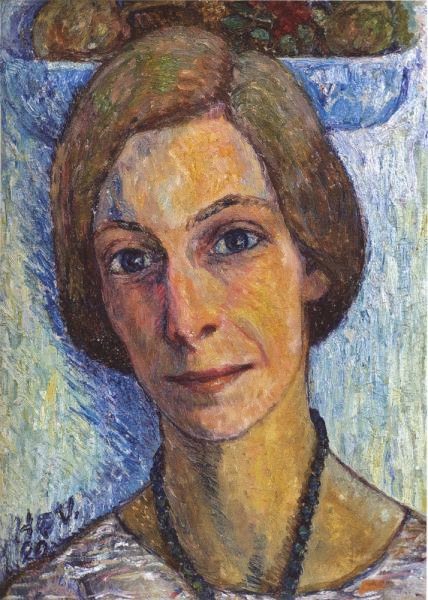 Portrait of Sonja Marchlewska by Johann Heinrich Vogeler,16x12(A3) Poster