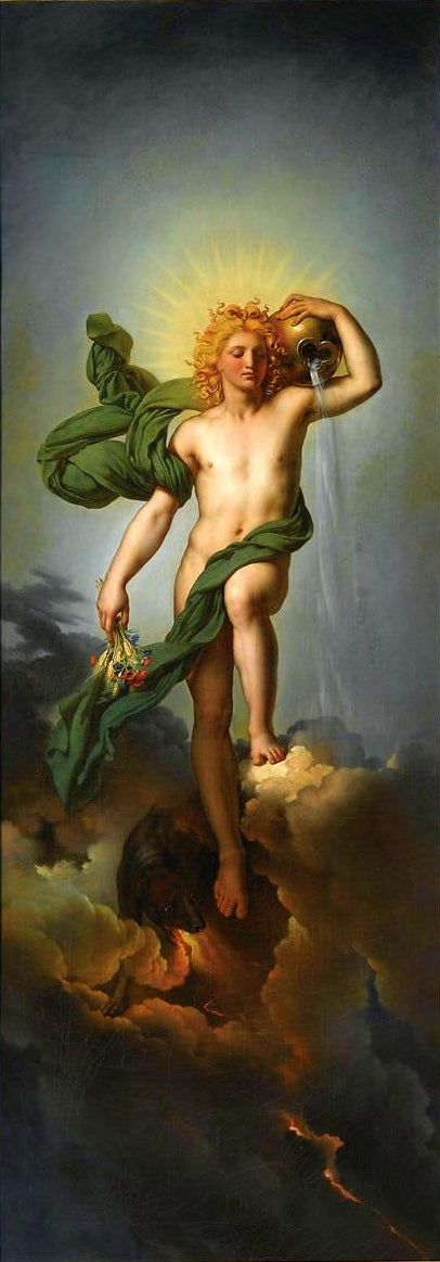 Four Seasons 02, Summer, vintage artwork by Anne-Louis Girodet de Roussy-Trioson, 12x8" (A4) Poster