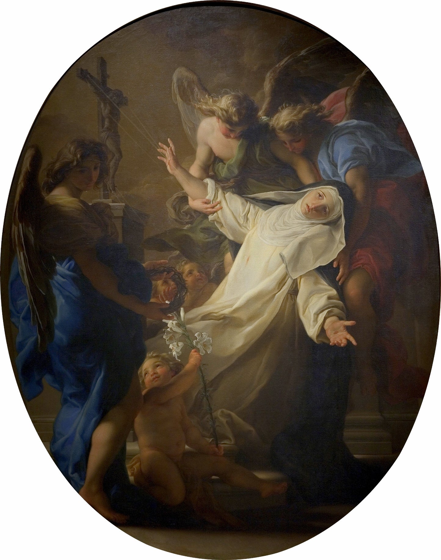 The Ecstasy of Saint Catherine of Siena, vintage artwork by Pompeo Batoni, 12x8" (A4) Poster