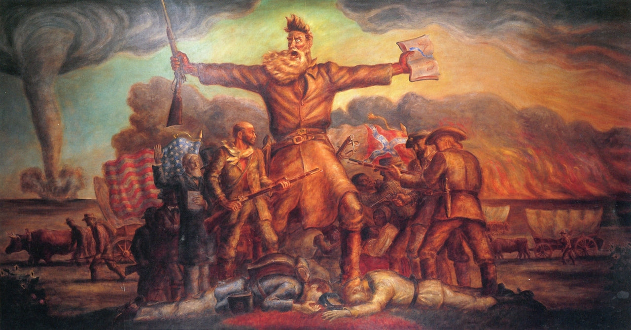 Tragic Prelude - John Brown, vintage artwork by John Steuart Curry, 12x8" (A4) Poster