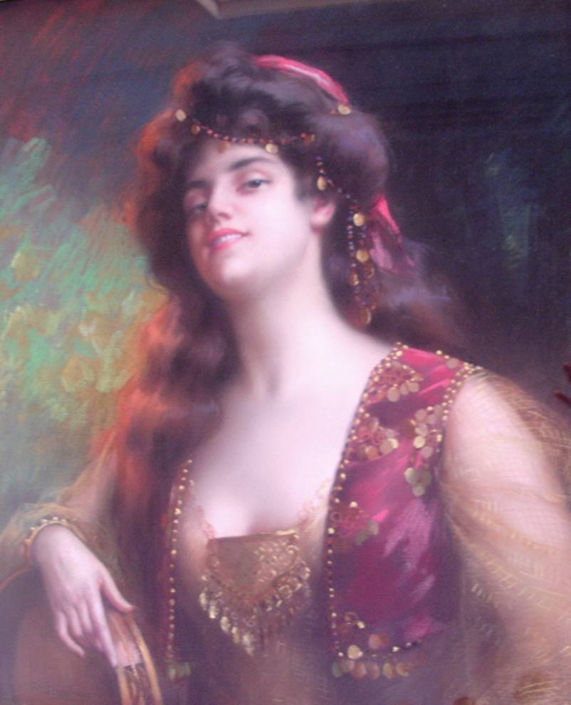 Marseille Gypsy Dancer, vintage artwork by Delphin Enjolras, 12x8" (A4) Poster