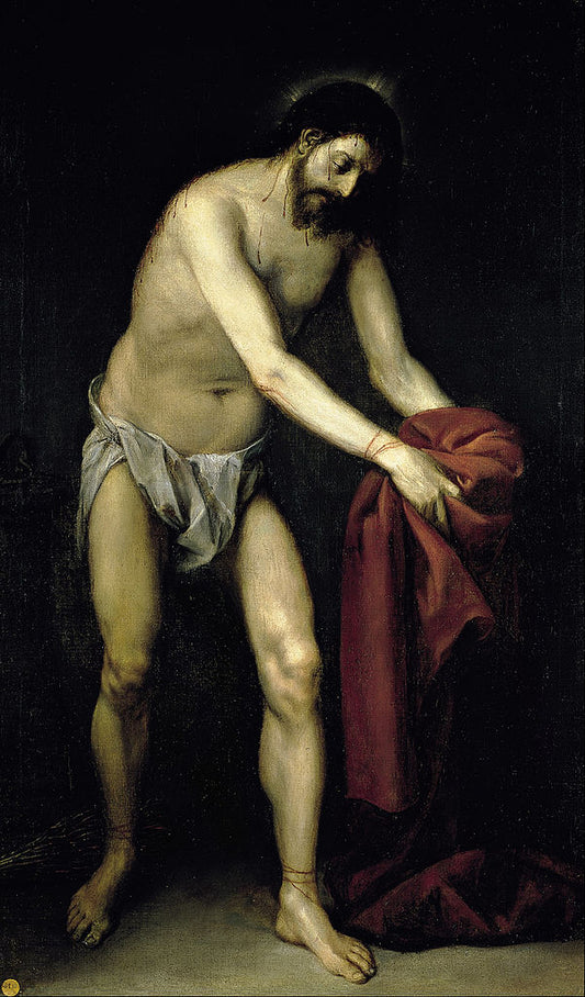 Christ Identifies his Robes, vintage artwork by Alonso Cano, 12x8" (A4) Poster