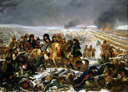 Napoleon on the Battlefield of Eylau, vintage artwork by Antoine-Jean Gros, 12x8" (A4) Poster