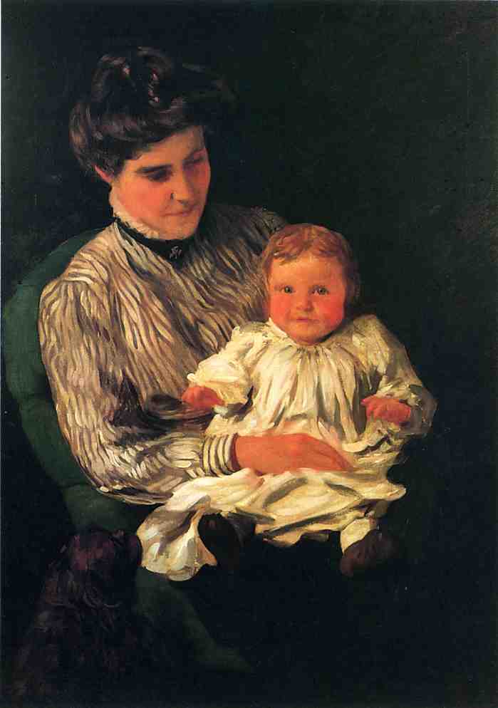 Mrs. Anshutz and Her Son Edward by Thomas P. Anshutz,A3(16x12")Poster