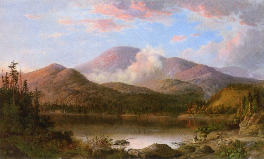 Mount Oxford, vintage artwork by Robert Seldon Duncanson, 12x8" (A4) Poster
