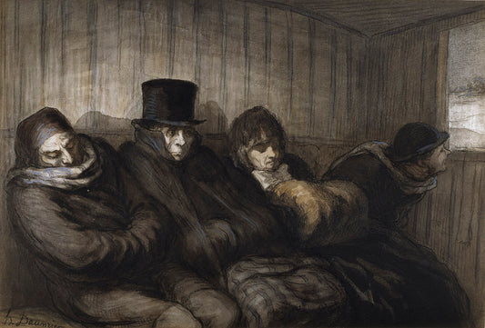 The Second Class Carriage, vintage artwork by Honore Daumier, A3 (16x12") Poster Print