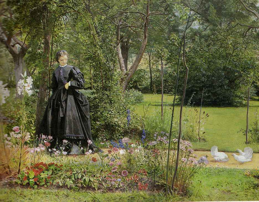 A Summer Garden, vintage artwork by Edward Killingworth Johnson, 12x8" (A4) Poster