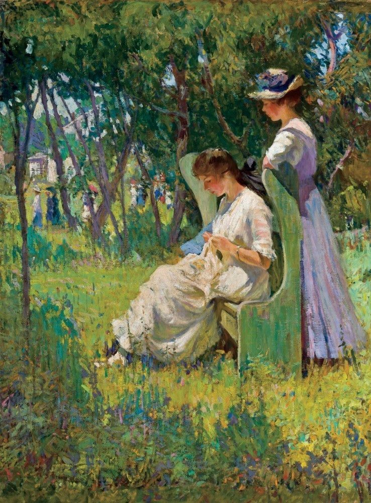 Two Girls, Old Lyme by Mary Bradish Titcomb,A3(16x12")Poster