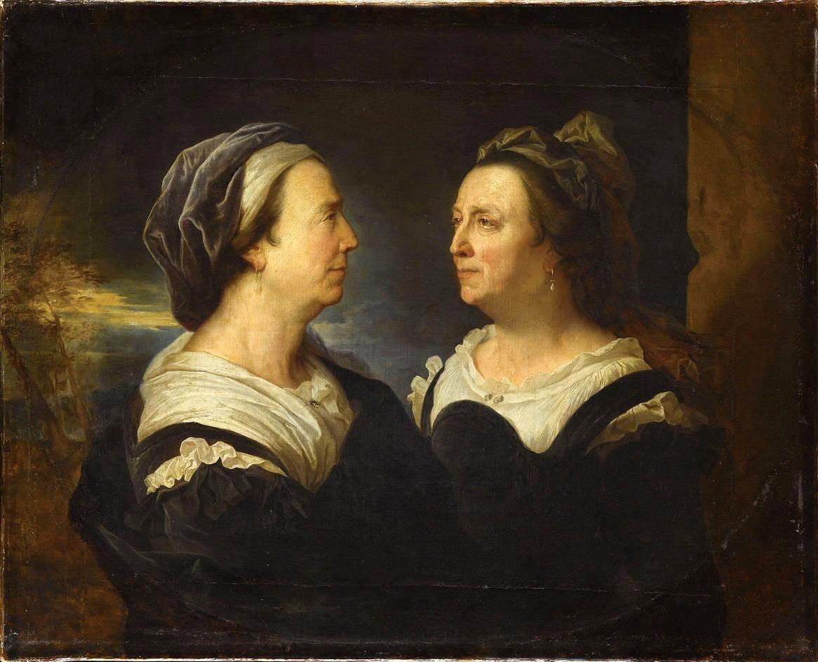 Mrs Rigaud, nee Marie Serre, Artist's Mother, vintage artwork by Hyacinthe Rigaud, 12x8" (A4) Poster