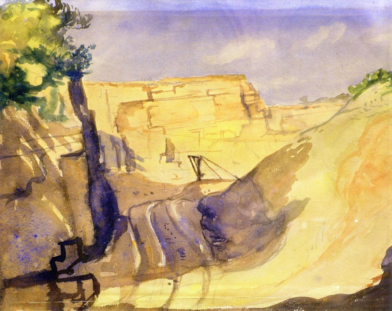 The Furnace Quarry, Llanelli by James Dickson Innes,16x12(A3) Poster
