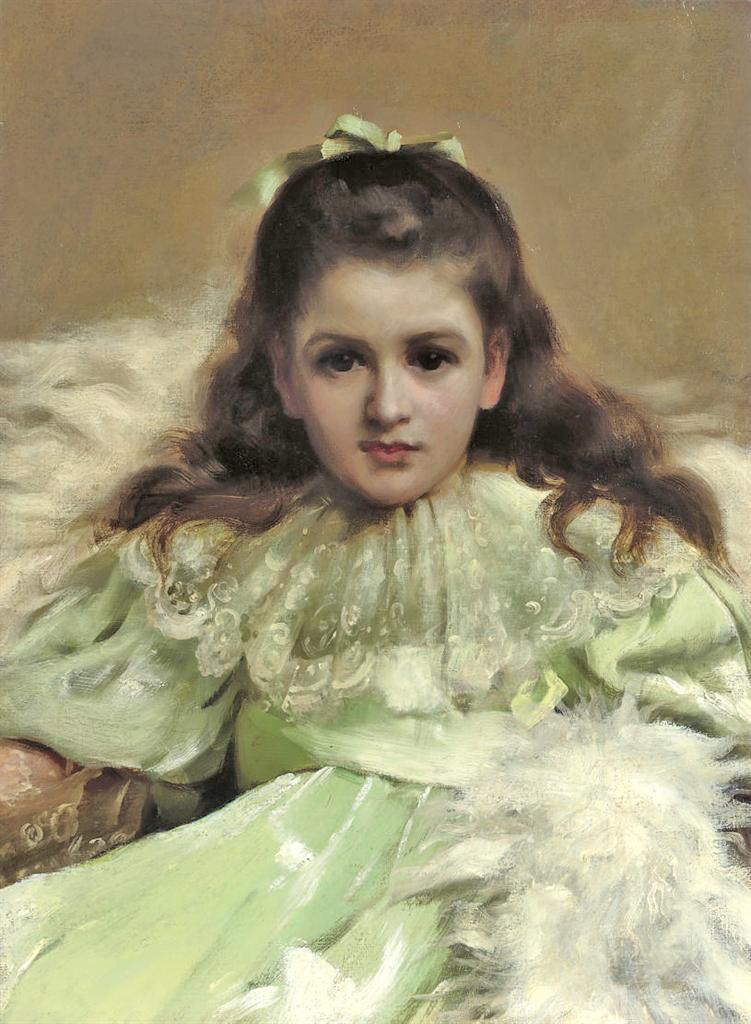 Anne as Alice in Wonderland, vintage artwork by Thomas Benjamin Kennington, 12x8" (A4) Poster
