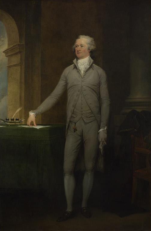 Portrait of Alexander Hamilton, vintage artwork by John Trumbull, 12x8" (A4) Poster