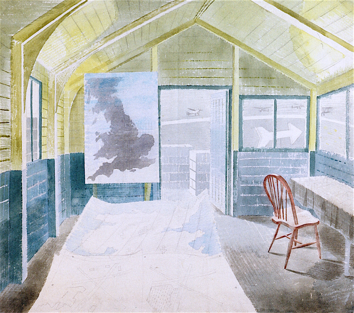The Operations Room, vintage artwork by Eric Ravilious, A3 (16x12