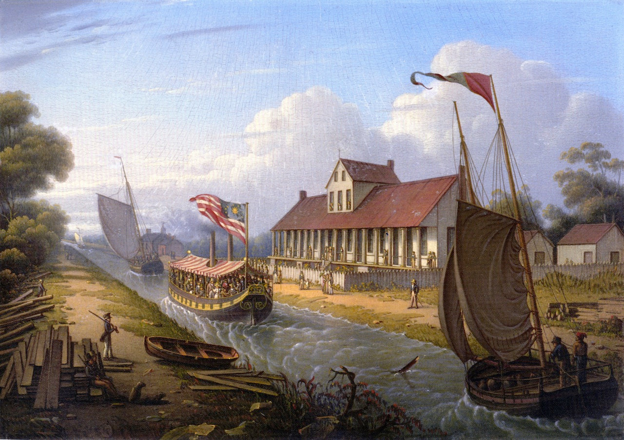 Dismal Swamp Canal, vintage artwork by Robert Salmon, 12x8" (A4) Poster