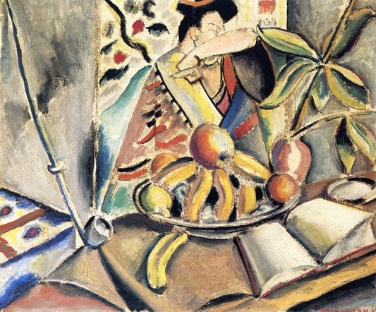 till Life with Fruit and Japanese Print by Preston Dickinson,16x12(A3) Poster