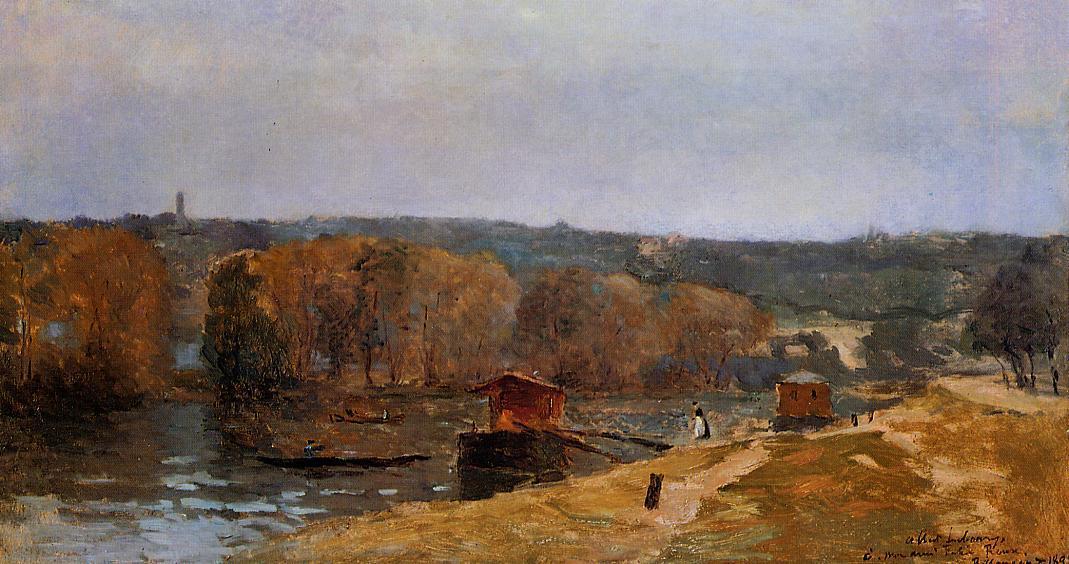 Billancourt Landscape, vintage artwork by Albert Lebourg, 12x8" (A4) Poster