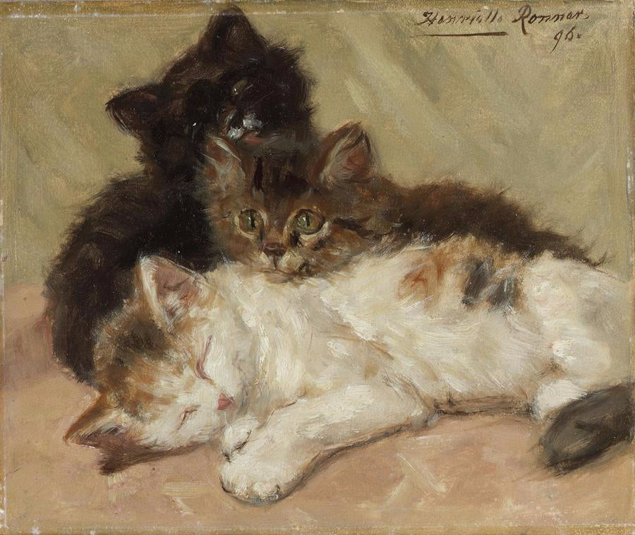 A Moment of Rest, vintage artwork by Henriette Ronner-Knip, A3 (16x12") Poster Print