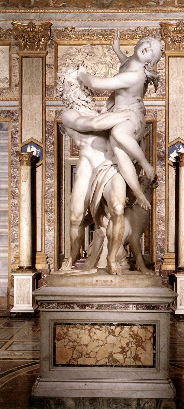 Pluto and Proserpina, vintage artwork by Gian Lorenzo Bernini, 12x8" (A4) Poster