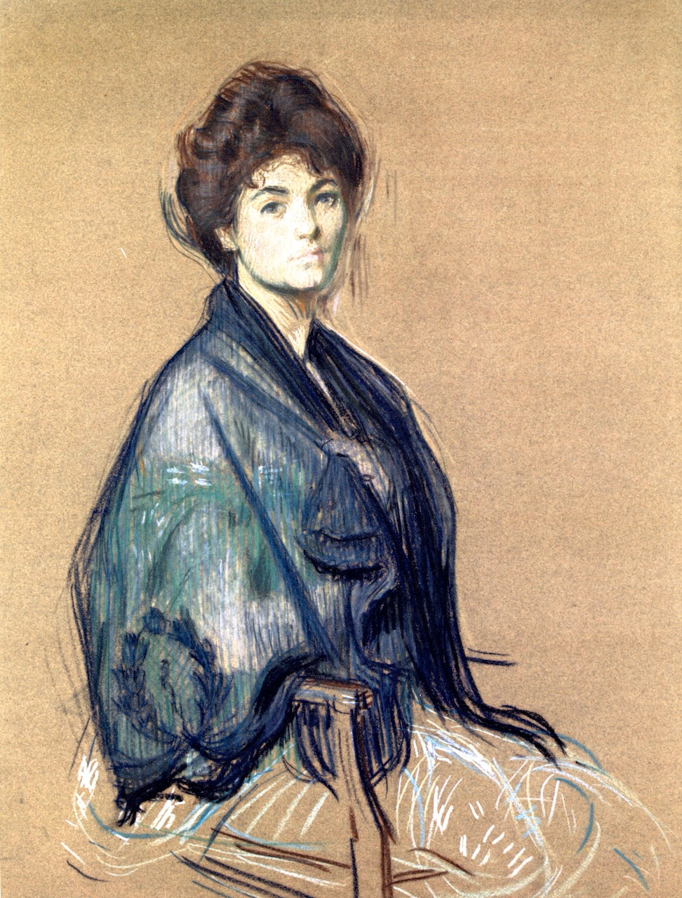 Woman in an Evening Wrap by Philip Leslie Hale,A3(16x12")Poster