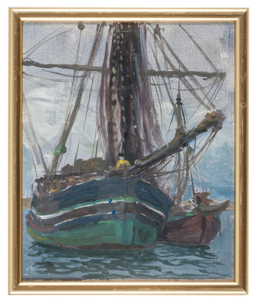 Fog Rising from the Sea. Study from Lofoten, vintage artwork by Anna Boberg, 12x8" (A4) Poster