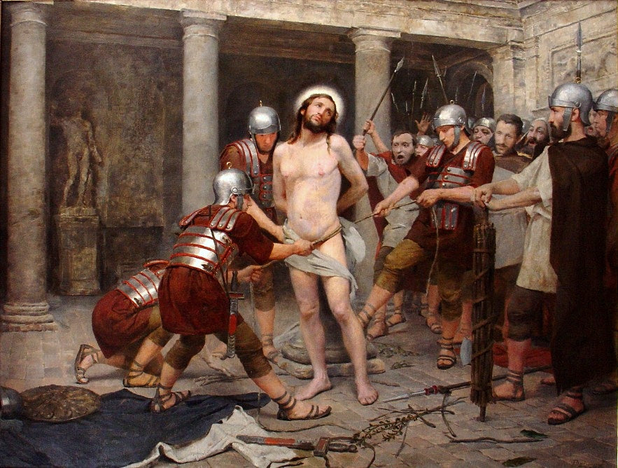 Flagellation of Christ by Belmiro Barbosa de Almeida,A3(16x12")Poster