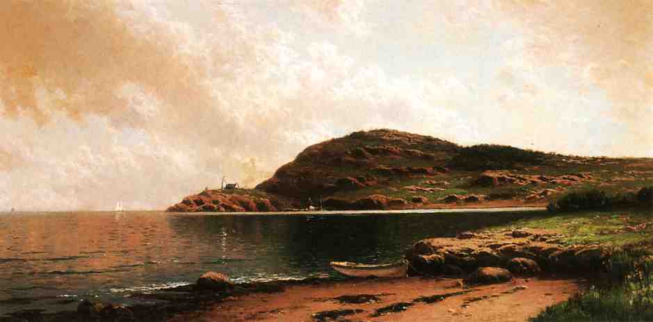 Beached Rowboat, vintage artwork by Alfred Thompson Bricher, 12x8" (A4) Poster