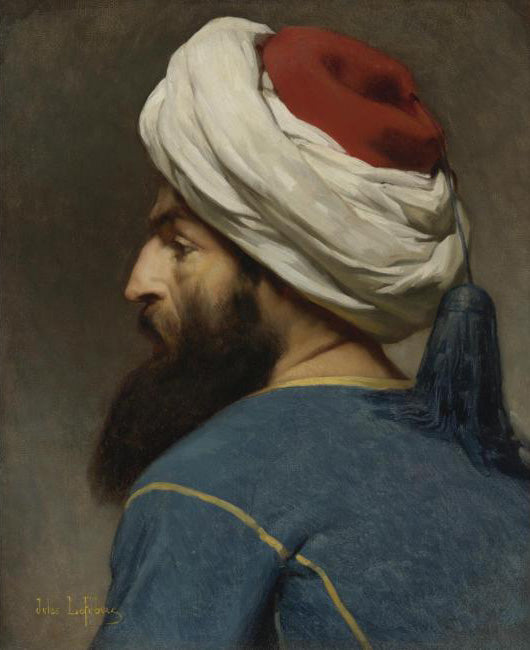 Portrait of an Ottoman, vintage artwork by Jules Joseph Lefebvre, 12x8" (A4) Poster