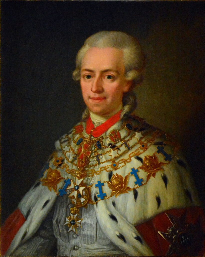 Portrait of Johan Gabriel Oxenstierna, vintage artwork by Ulrika Fredrica Pasch, 12x8" (A4) Poster