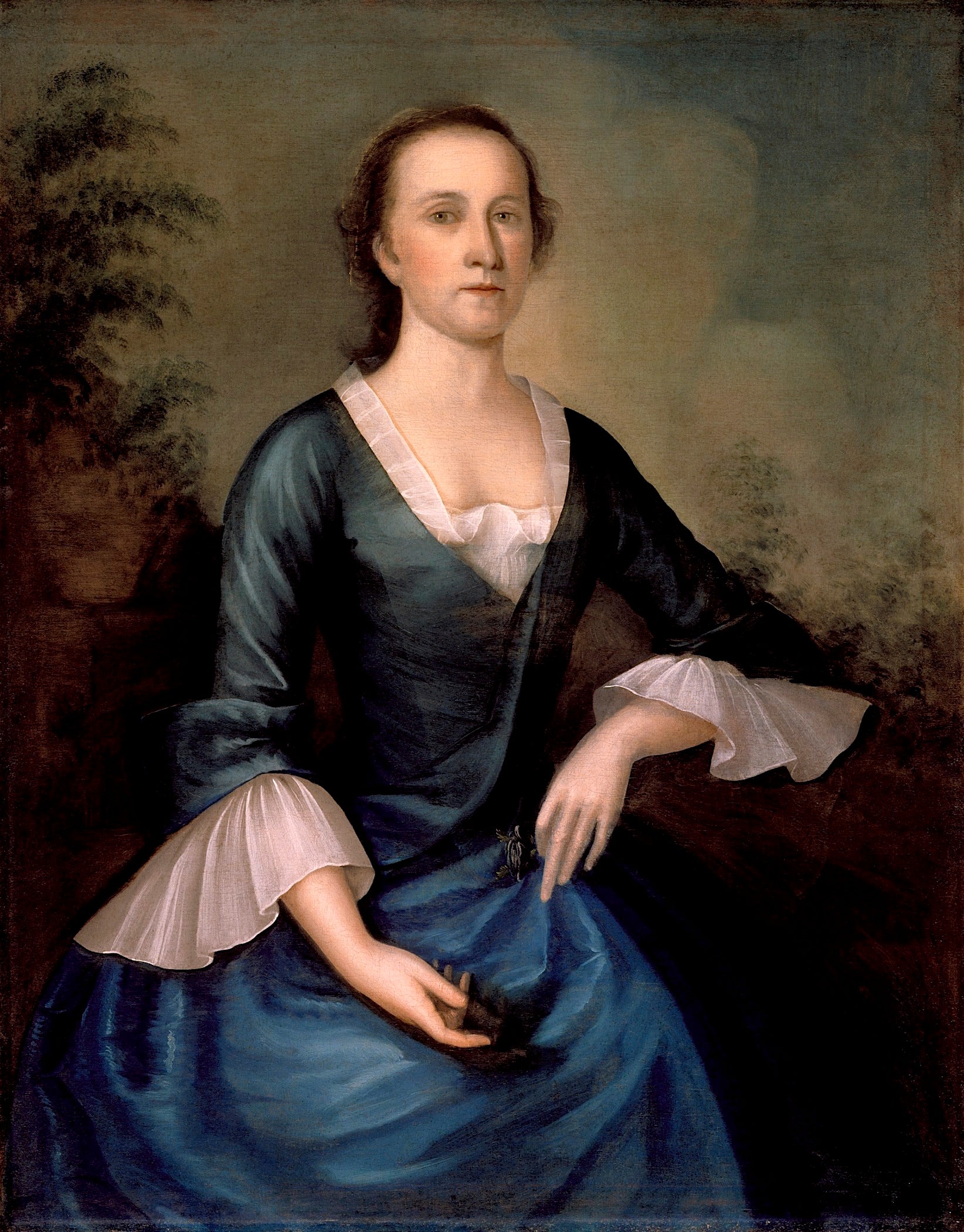 Sarah Larrabee Edes, vintage artwork by Joseph Badger, 12x8" (A4) Poster