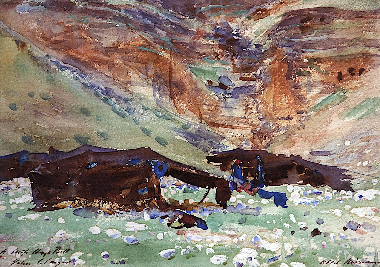 A Bedouin Camp, vintage artwork by John Singer Sargent, 12x8" (A4) Poster