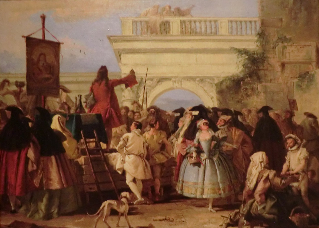 El xarlatà, vintage artwork by Giandomenico Tiepolo, 12x8" (A4) Poster