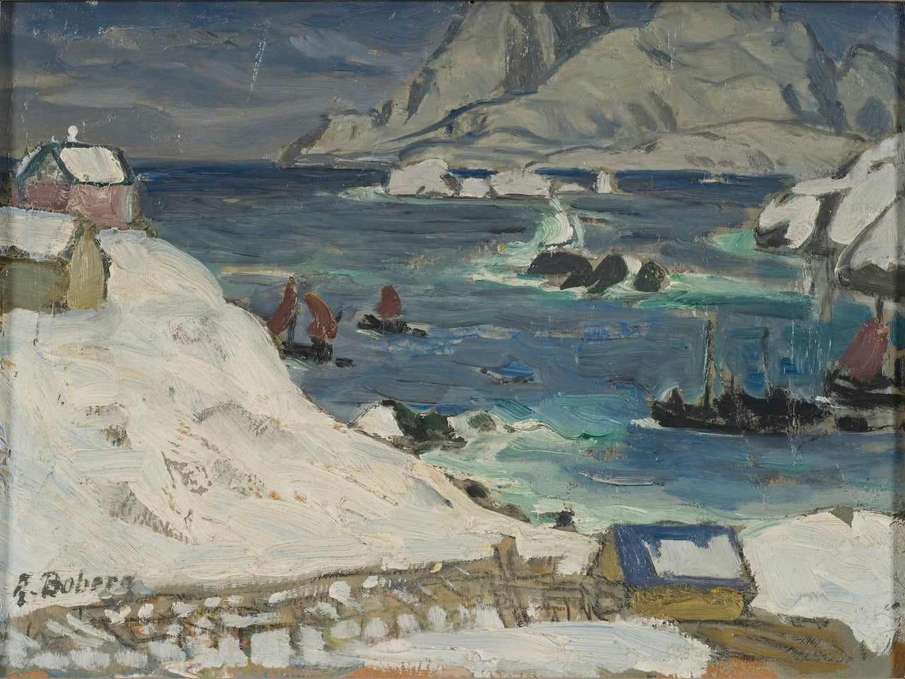 ing before the Storm. Study from North Norway by Anna Boberg,A3(16x12")Poster