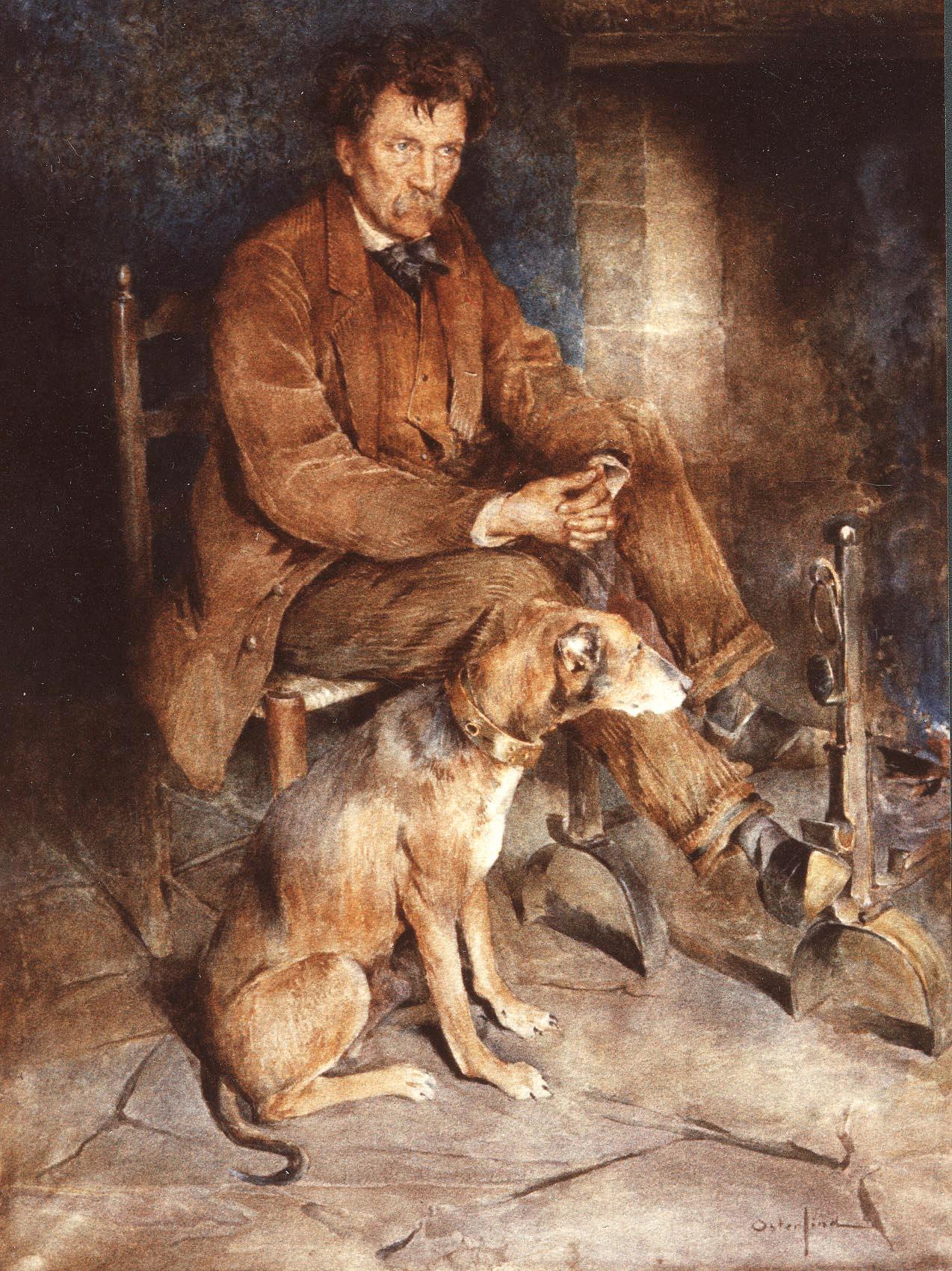 Rollinat devant son âtre by Allan Osterlind,A3(16x12")Poster