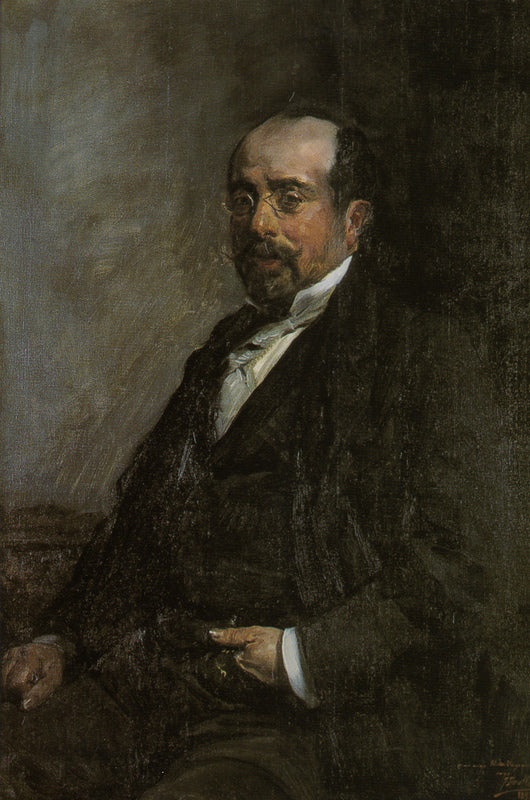 Retrato MuÃ±oz Degrain, vintage artwork by Antonio Muñoz Degrain, 12x8" (A4) Poster