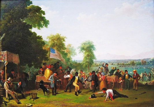 Militia training, vintage artwork by James Goodwyn Clonney, A3 (16x12") Poster Print