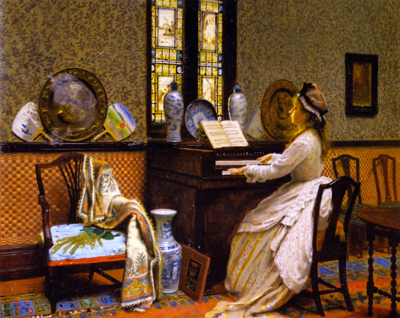 The Chorale, vintage artwork by John Atkinson Grimshaw, 12x8" (A4) Poster