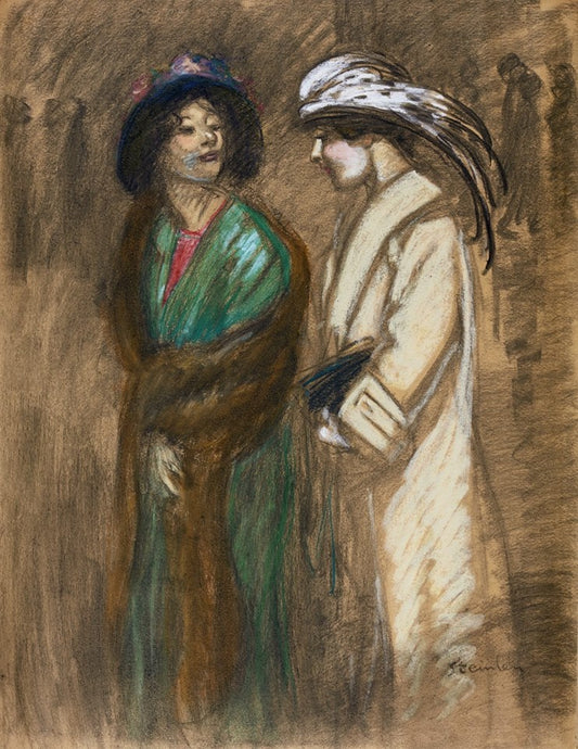 Sortie du Moulin Rouge, vintage artwork by Theophile-Alexandre Steinlen, 12x8" (A4) Poster