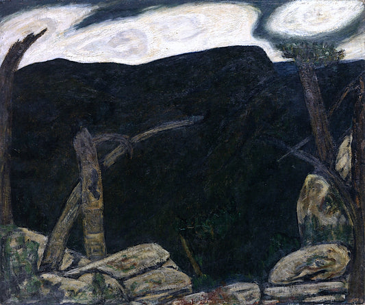 Dark Mountain No. 2, vintage artwork by Marsden Hartley, 12x8" (A4) Poster