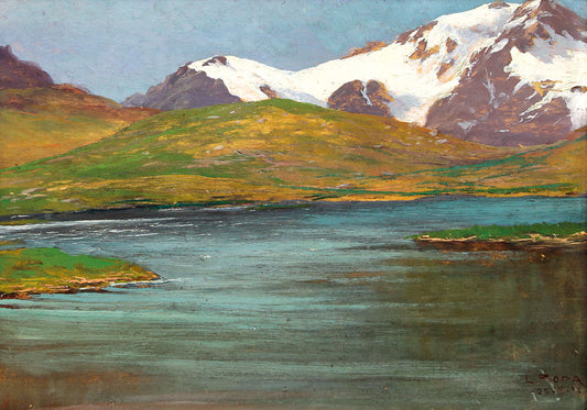 The Mountain Lake by Leonardo Roda,A3(16x12")Poster