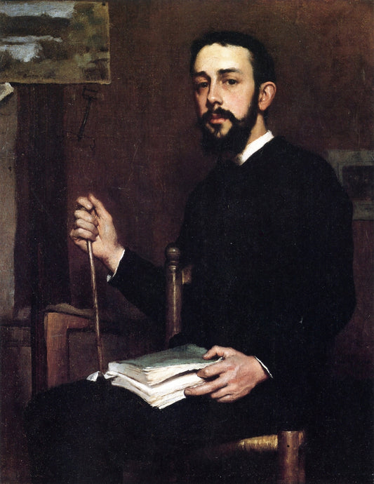 Portrait of Kenneth Cranford, vintage artwork by Dennis Miller Bunker, 12x8" (A4) Poster