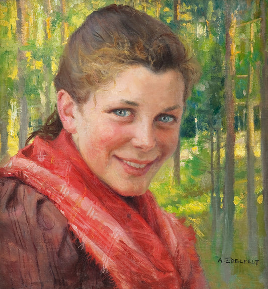 A Girl from Porvoo by Albert Edelfelt,A3(16x12")Poster