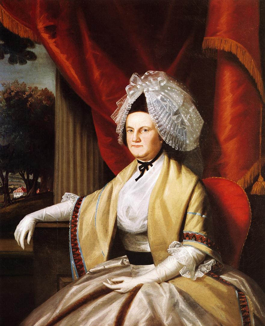 Mrs. Oliver Wolcott (Laura Collins), vintage artwork by Ralph Earl, 12x8" (A4) Poster