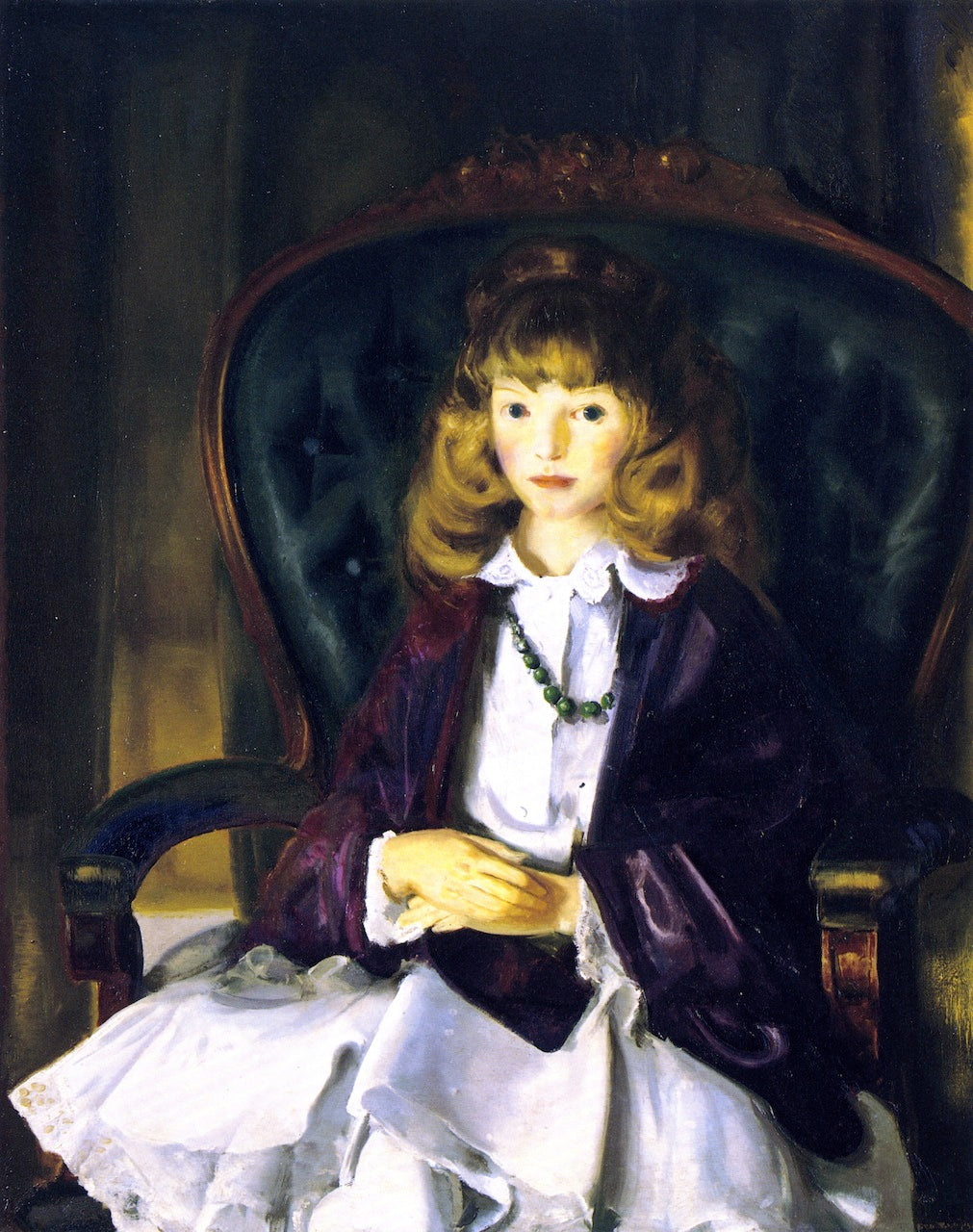 Anne in Purple Wrap by George Wesley Bellows,16x12(A3) Poster
