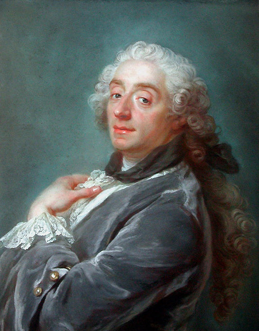 Portrait of François Boucher, vintage artwork by Gustaf Lundberg, 12x8" (A4) Poster