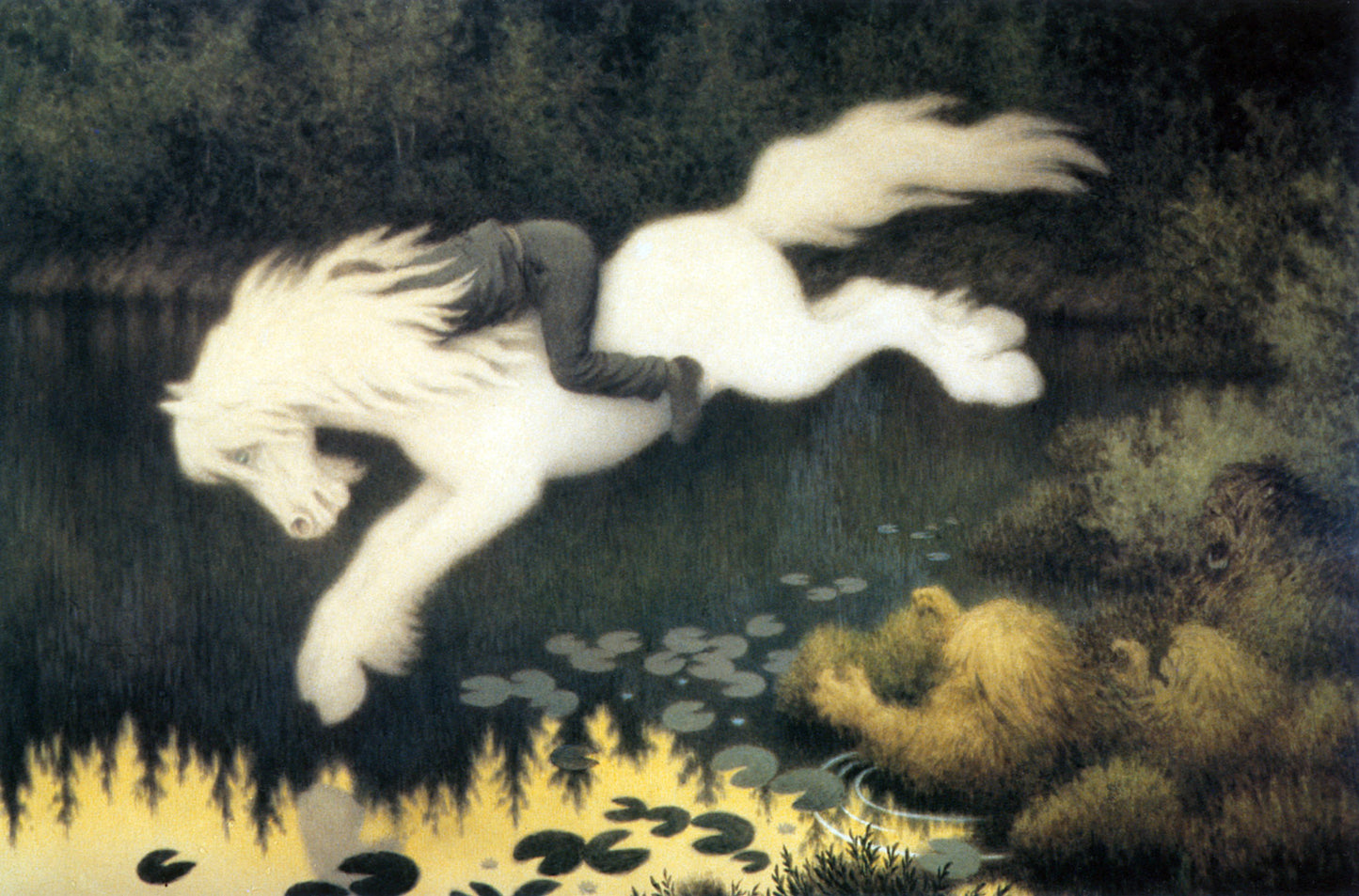 Boy on White Horse by Theodor Severin Kittelsen,A3(16x12")Poster