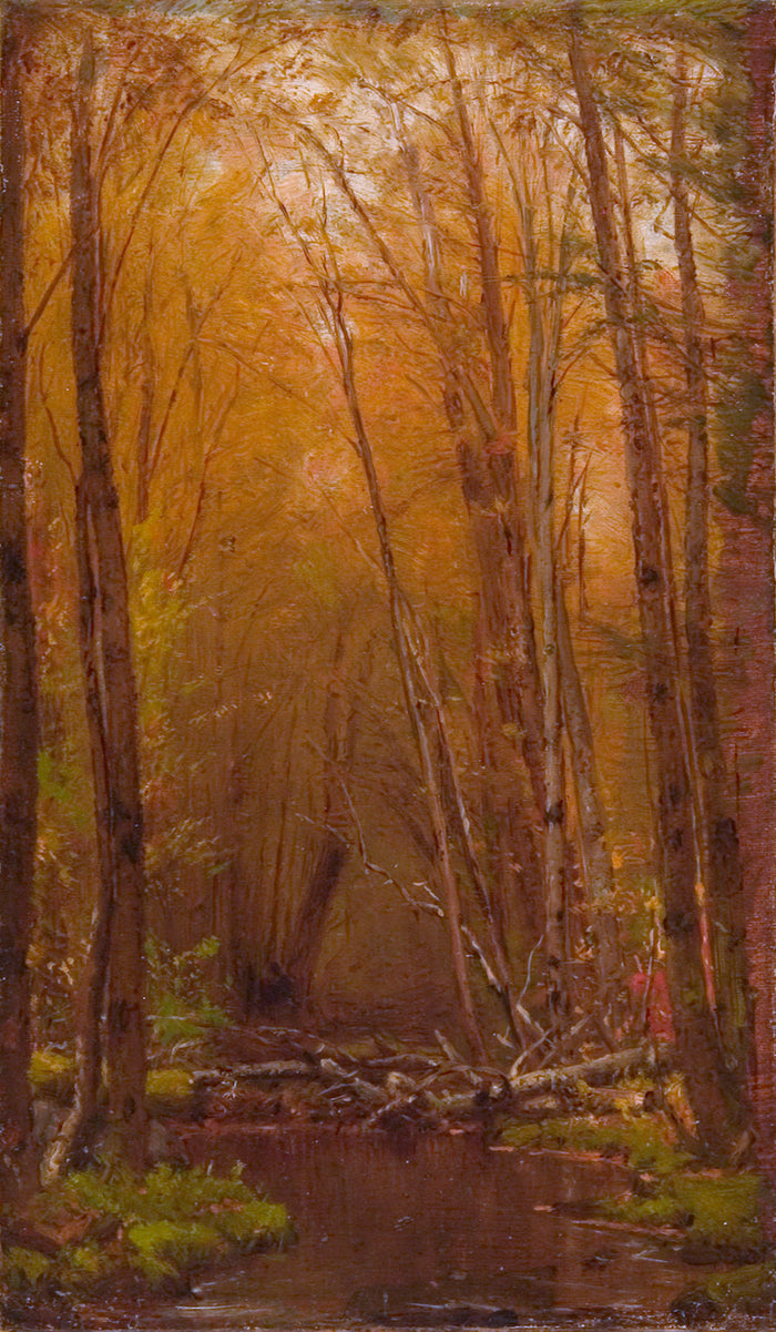 The Birches of the Catskills, vintage artwork by Thomas Worthington Whittredge, A3 (16x12