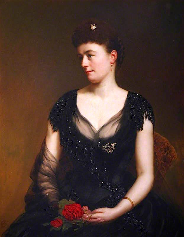 Julia Stanton, Viscountess Dillon of Costello-Gallin, vintage artwork by Sigismund Christian Hubert Goetze, 12x8" (A4) Poster
