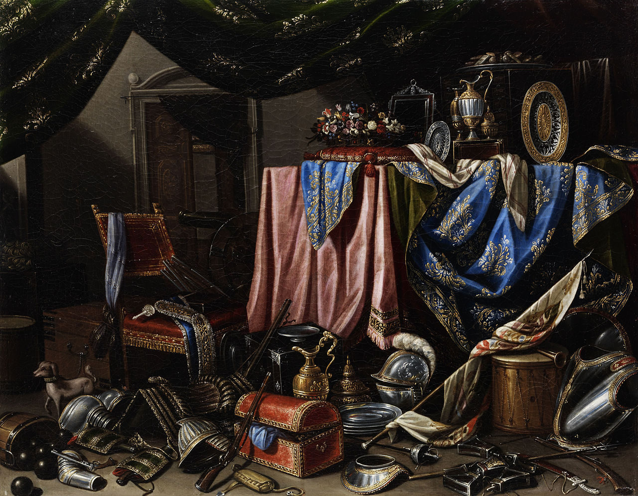 Ostentatious still life, vintage artwork by Carlo Manieri, 12x8" (A4) Poster