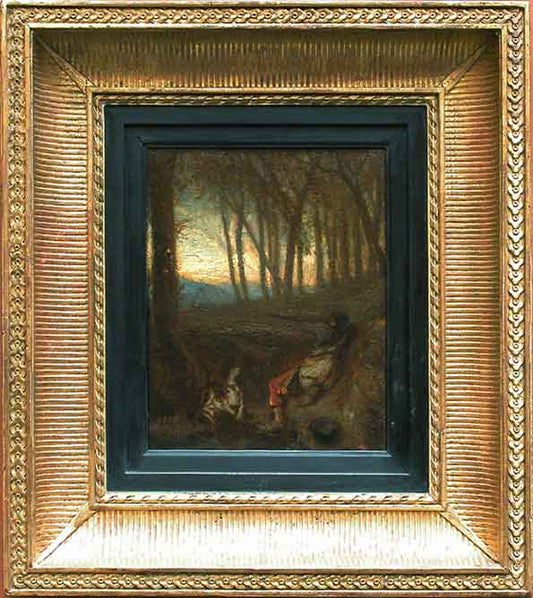 L’Affût (The Hiding-Place), vintage artwork by Alexandre-Gabriel Decamps, A3 (16x12") Poster Print